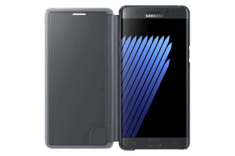SAMSUNG Custodia cover Samsung Clear View per Galaxy Note 7 nero